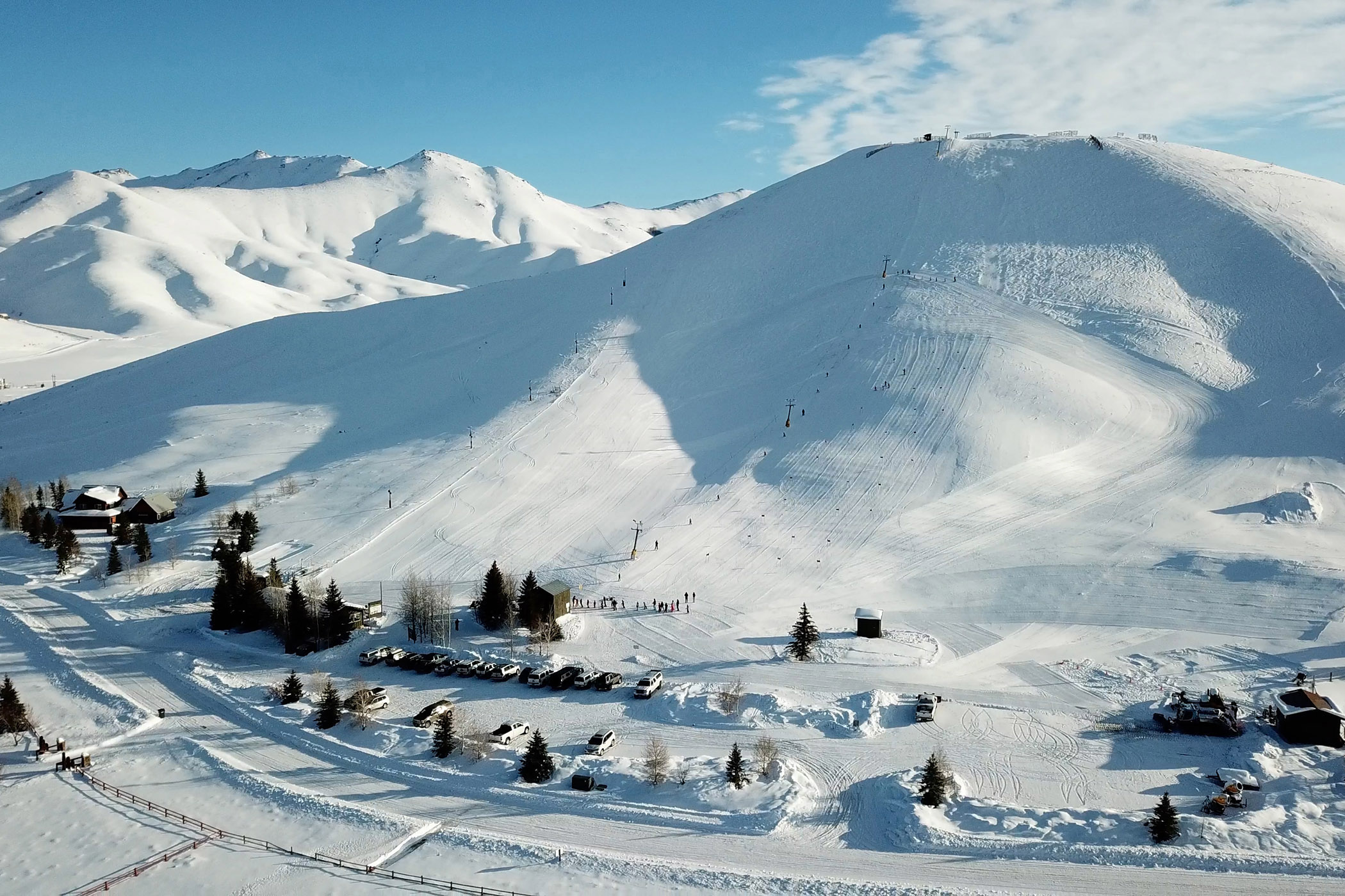 aerial view of Rotarun Ski Area. 