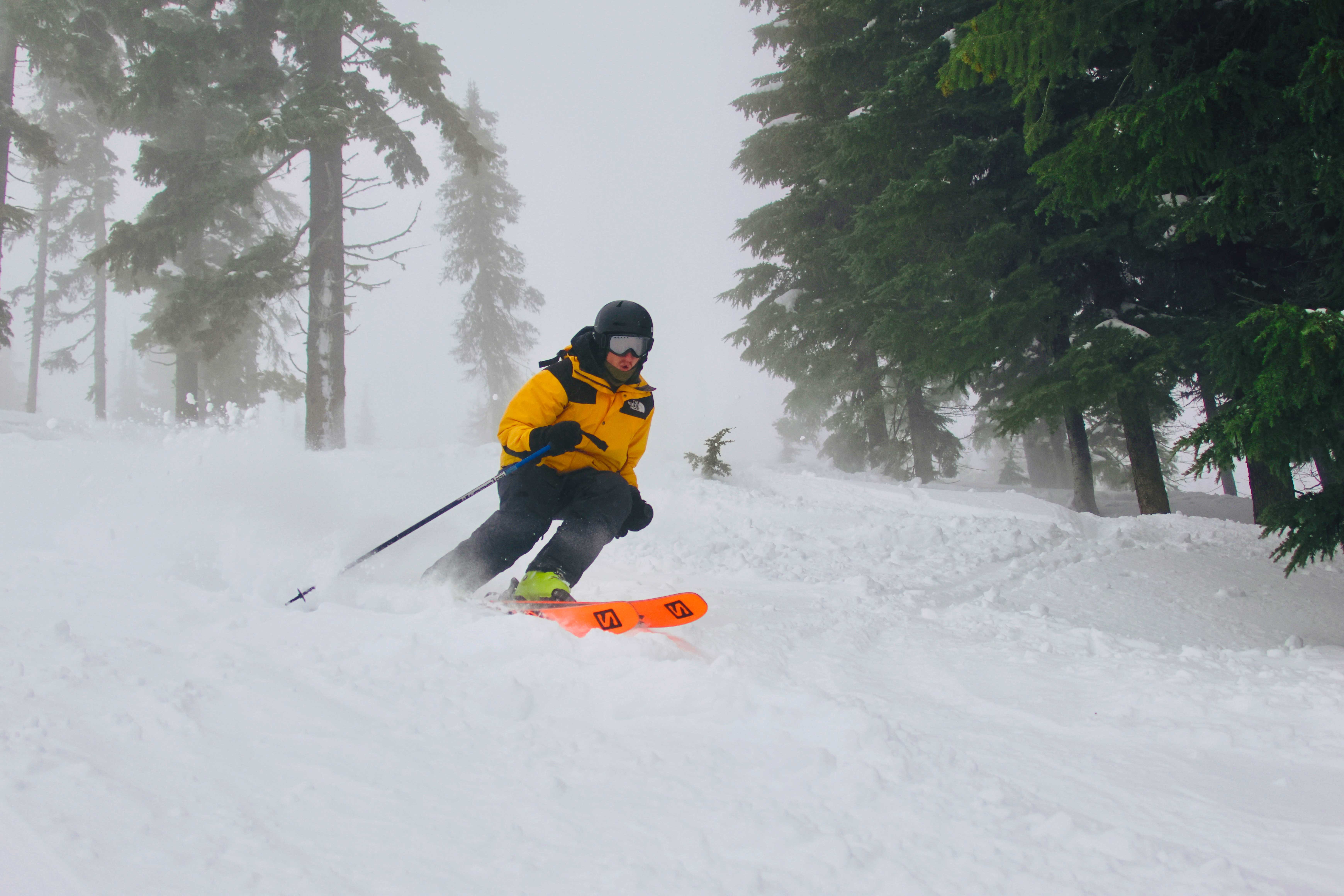 Gus Colburn descends through glades at Silver Mountain.